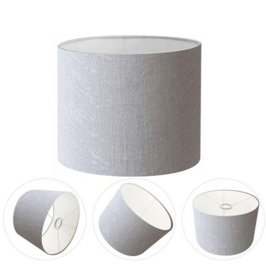 Imagem de Cúpula Abajur E Luminária Cilíndrica Vivare Cp-7008 ø20x25cm - Bocal Nacional Rustico-cinza