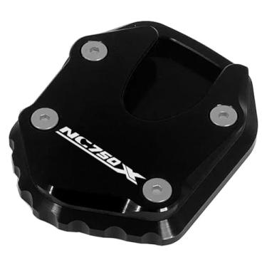 Imagem de BYYINGSUS Extensão de suporte de placa ampliadora de suporte lateral para pé de motocicleta compatível com NC750X NC 750X NC750 X/DCT 2021 2022 2023 (Nc750x Preto)