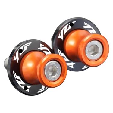 Imagem de BYYINGSUS Acessórios de motocicleta 6 mm Carretéis de braço oscilante parafusos de suporte deslizantes compatíveis com Y&AMAHA YZFR1 YZFR3 YZFR6 YZF R6 R3 R1 YZF-R6 YZF-R3 YZF-R1 (laranja)