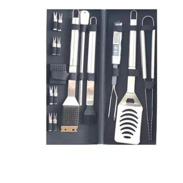 Imagem de Kit churrasco c/termômetro digital grill fork para carne