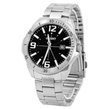Imagem de Relógio Masculino Orient Preto Aço Inoxidável Original Resistente à Ág