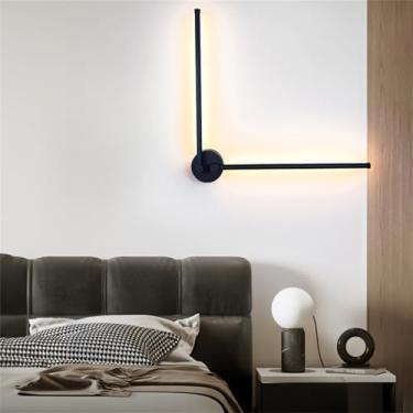 Imagem de Luminária pendente moderna LED, lustre, lustre LED branco amarelo luz quente curva, lustre simples na sala de jantar, sala de estar e escritório (cor: luz quente)