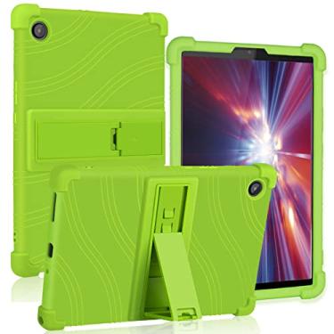 Imagem de ATOOZ Capa para Lenovo Tab M8 4ª geração para tablet infantil de 8 polegadas (TB300FU/TB300FX), Lenovo M8 4ª geração de 8 polegadas à prova de choque com suporte para PC (verde)