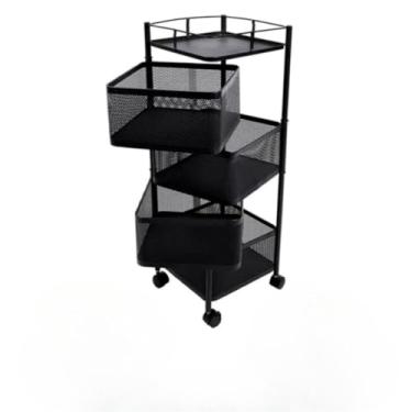 Imagem de Carrinho Organizador GiratóRio Com Gavetas | Organizador Multiuso Com Rodinhas Para Cozinha, Banheiro E EscritóRio