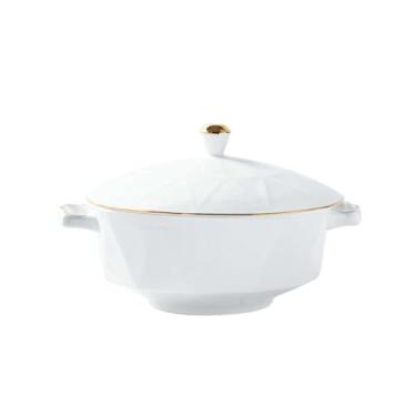 Imagem de Conjunto de pratos de cerâmica domésticos personalidade criativa osso China prato octogonal 1