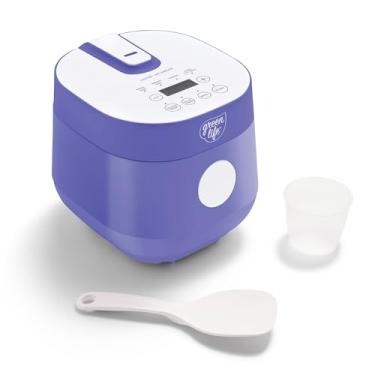 Imagem de GreenLife - Panela de arroz digital, 2 chávenas sem cozinhar/4 chávenas cozidas, panela removível de cerâmica antiaderente sem PFAS, pré-estabelecidos com um só toque, aveia, quinoa, arroz integral