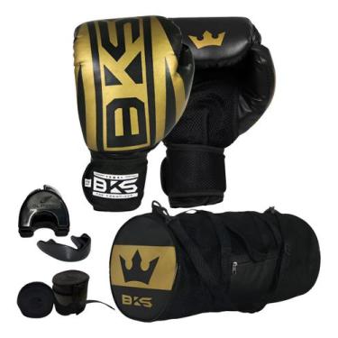 Imagem de Luva De Boxe Muay Thai Kickboxing bolsa bandagem bucal case Bks, Doura