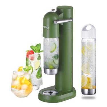 Imagem de OSCEVIA - Máquina de água com gás | Máquina de bebidas de refrigerante | Seltzer e carbonatador para streaming de refrigerante | Garrafas sem BPA de 1L + 0,5L | Compatível com Srew-in 60L CO2 (não