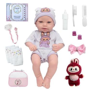 Imagem de Bebê Reborn Boneca 100% Silicone Princesa Bolsa Pelúcia - Cegonha Rebo