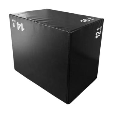 Imagem de menolana Caixa de exercícios de salto plyo, equipamento de exercício de salto multifuncional 30x35x40cm, caixa plyo para treinamento de força e condicionamento, Style a