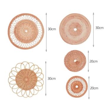 Imagem de Fenteer Conjunto de Corredor de Mesa Festivo de Inverno E Arte de Parede de Vime para Decoração de Casa de Férias, Toalha de Mesa Sazonal de Natal E Enfeites