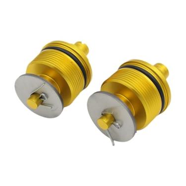 Imagem de NITAGO 2x Parafusos de Amortecedor Dianteiro Tampa de Cobertura para Hastes de Amortecedor Dianteiro de 37mm Substituição de Motocicleta para 250 CBR250 MC22, Ouro