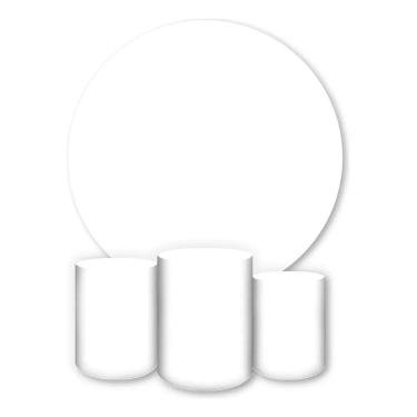 Imagem de Painel Redondo E Capas De Cilindro Sublimado Branco