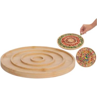 Imagem de Petisqueira Redonda Bambu 4 Divisórias Hauskraft 22Cm