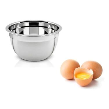 Imagem de 2X Saladeira Tigela Bowl Inox 30 Cm Multiuso To