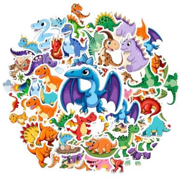 Imagem de Adesivos pré-históricos de dinossauro, 35 peças, brinquedo, divertido, para celular, guitarra, notebook, mala, laptop, bagagem, scrapbook, diário, adesivo