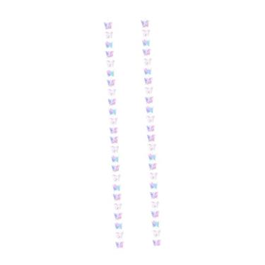 Imagem de Nishiyuenyi 2 Guirlandas de Borboletas de Papel 3D, Serpentinas para Festa, Painel de Fundo com 2,50 M de Comprimento Cada, Banner Suspenso para Corredor Ou Bar.