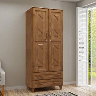 Imagem de Guarda-roupa Multiuso 2 Portas e 2 Gavetas em Madeira Brasil - Cavazotto