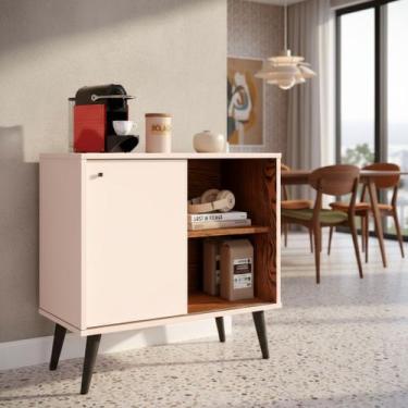 Imagem de Aparador Buffet Compacto Com Porta De Correr E 3 Prateleiras - CJCAVIC