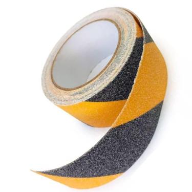 Imagem de Fita Adesiva Antiderrapante 5 Metros Listrada Chao Piso Escada Previne Acidentes