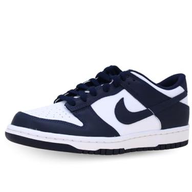 Imagem de Nike Tênis Dunk Low Big Kids (Fb9109-116, Branco/Branco/Marinho Meia-Noite) Tamanho 5