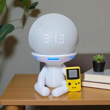 Imagem de Suporte Alexa Echo Dot 4 e Echo Dot 5. Tema Robert Game Boy - Presente, decoração criativa, música, som, stand de mesa Amazon