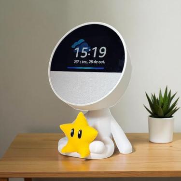 Imagem de Suporte Alexa Echo SPOT. Robert ESTRELA - Presente, decoração criativa, música, som, stand de mesa Amazon
