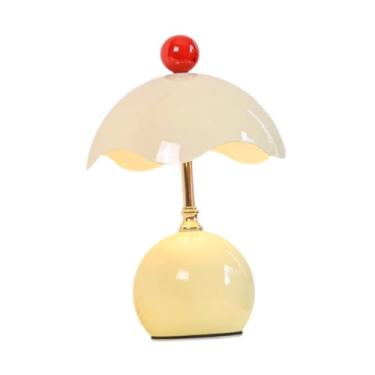 Imagem de Ｂｅｓｇａ Abajur de mesa em formato de de ovo, luminária de mesa LED estilo nórdico, luminária de cabeceira, luz noturna para casamentos, quarto infantil, Bege