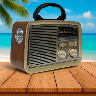 Imagem de Rádio Retrô Vintage Radio Antigo Bluetooth AM FM Portátil com Entrada 