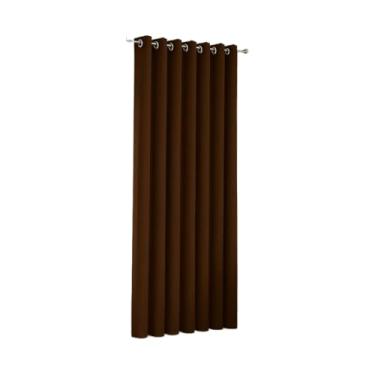 Imagem de Cortina Para Sala Ou Quarto Grande 3,00x2,50 metros Ideal Sala Quarto Escritório Porta (Marrom)