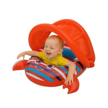 Imagem de Bote Infantil em Formato de Caranguejo, Bote salva vidas para Crianças - Vermelho