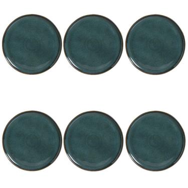 Imagem de Conjunto De Pratos Rasos 06 Peças Bio Oceano Porto Brasil