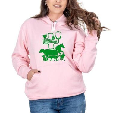 Imagem de Blusa Moletom Feminina Veterinária Bolso Canguru Conforto - Campero, R
