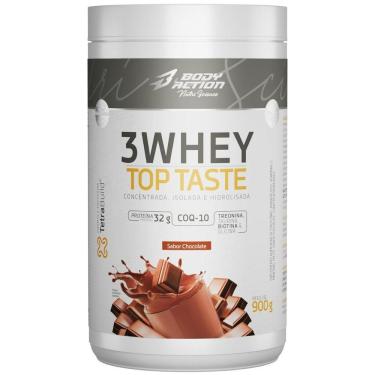 Imagem de Whey Protein 3w Top Taste 900g Concentrado Isolado Proteina Sabor Chocolate