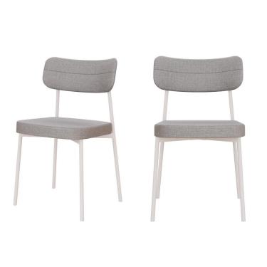 Imagem de Cadeira Mynna Fixa C/4 Pes 525 X 470 X 790 Mm C/2 Um Pés Brancos. Corriente Cinza Claro Corriente Cinza Claro