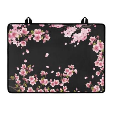 Imagem de Cugasmaru Capa de impressão de mármore preto para fogão, protetor de tampa de fogão de vidro resistente ao calor, capas de fogão de vidro, tapete de fogão de indução plano de cozinha