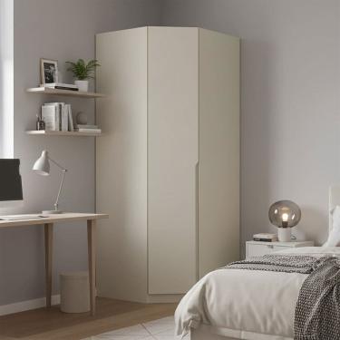 Imagem de Guarda-roupa Modulável de Canto 45° Abertura para Esquerda 91cm 100% Mdf Dormitórios Bend Luna