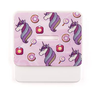 Imagem de Corta Pac Naxos – Abridor de Embalagens Longa Vida, Sachês e Sacos Plásticos com Ímã Decorativo de Geladeira com Porta-Recados – Prático, Seguro e Estampas Sortidas Tema: Unicórnio.