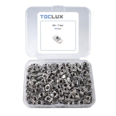 Imagem de 100 peças 2020 Series M5 Drop-in T-Nuts – Porcas T de cabeça de martelo de aço carbono para extrusão de alumínio com ranhura T de 6 mm, acessórios niquelados antiferrugem para trilho de alumínio