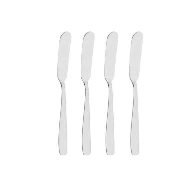 Imagem de Kit 4 Espátulas Manteiga Patê Requeijão Geleia Aço Inox