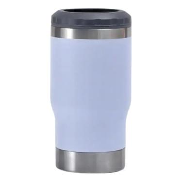 Imagem de Copo Térmico Cooler Inox 2 em 1 para Long Neck e Latas – Isolamento a Vácuo, Mantém Gelada por até 4h e Quente por até 1h, com Abridor Integrado (Branco)