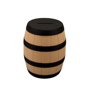 Imagem de Cofrinho em Formato de Barril Do Chaves, Design Decorativo, Porta-Moedas Criativo para Crianças e Adultos - Barril Bege