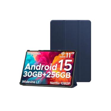 Imagem de Capa para tablet DOOGEE U11 Pro Android 15 de 11 polegadas, PC rígido e capa de poliuretano premium ultra leve e fina com suporte para U11 Pro, azul