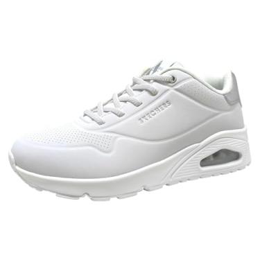 Imagem de Skechers Tênis feminino Uno-Shimmer Away, Branco/Prata, 38