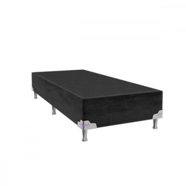 Imagem de Base para Cama Box Solteirão 96x203x28 Sued Preto Portobel, Preto