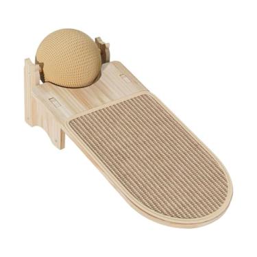 Imagem de WeiLaiKeQi Arranhador para gatos, cama, tábua de arranhar para gatos, suporte de sisal para animais de estimação, patas de trituração multifuncionais, almofada, Oval