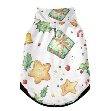 Imagem de SEHANY Casaco de Natal de gengibre para cães pequenos, superquente à prova de vento, jaqueta de inverno macia e aconchegante para animais de estimação para clima frio na neve com coleira para animais