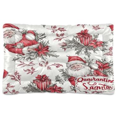 Imagem de SEHANY Cama de Natal para cães e gatos com fundo antiderrapante, cama de canil, colchão macio para animais de estimação, lavável para cães pequenos, médios e grandes, gatos, 45,7 x 61 cm
