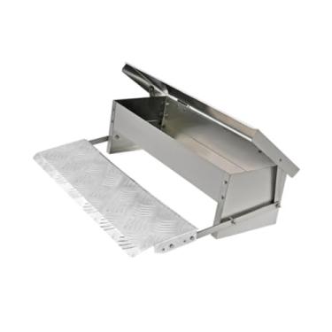 Imagem de Baoblaze Alimentador automático para galinhas Alimentador de pedal para galinhas Calha com abertura automática para codornas, perus de quintal