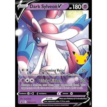 Imagem de Dark Sylveon V - SWSH134 - Black Star Promo - Pokemon Celebration Card - Holo Foil